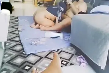 Tante Baju Biru Merintih Keenakan Mata Ditutup